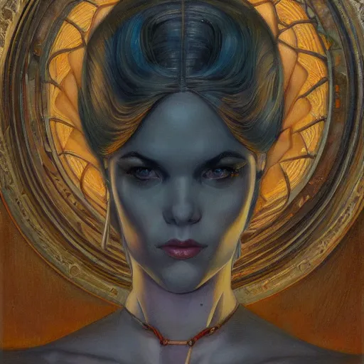 Image similar to a streamline moderne painting in the style of donato giancola, and in the style of tom bagshaw, and in the style of charles dulac. symmetry, smooth, sharp focus, semi - realism, intricate detail.