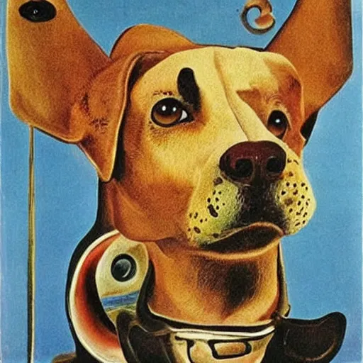 Image similar to bag of purina dog food painted by salvador dali