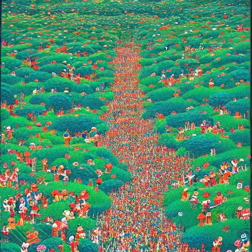 Prompt: Where's Waldo by Hiroo Isono