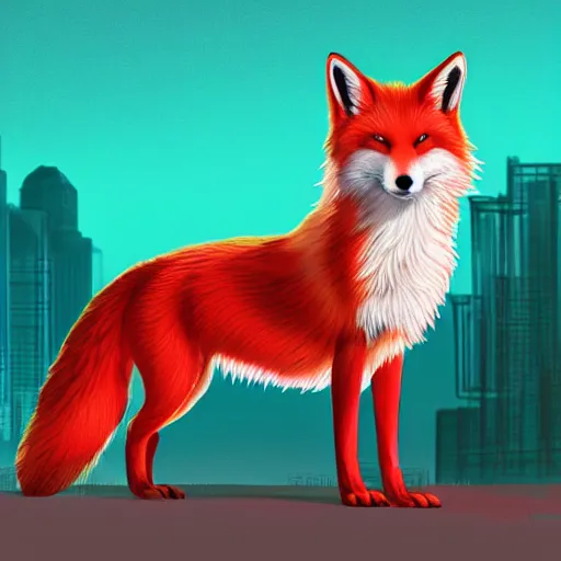 Prompt: digital red and white fox, retrowave palette, digital world, highly detailed, electric breeze, anatomically correct vulpine, synth feel, fluffy face, ear floof, flowing fur, super realism, accurate animal imagery, 4 k digital art