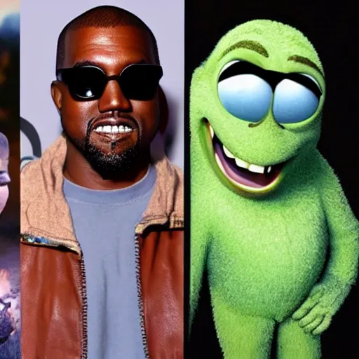 Image similar to disney pixar kanye west