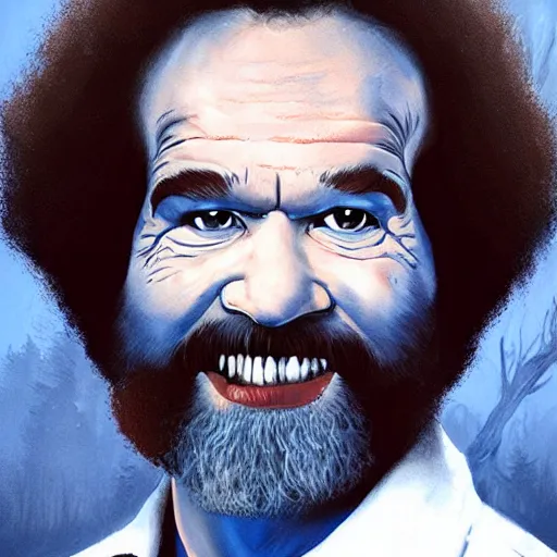 Image similar to serial killer bob ross