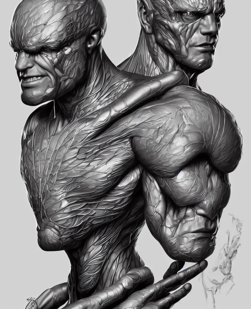 Image similar to a biologic man 4 1 6 0 by artgerm and ernt haeckel trending on artstation