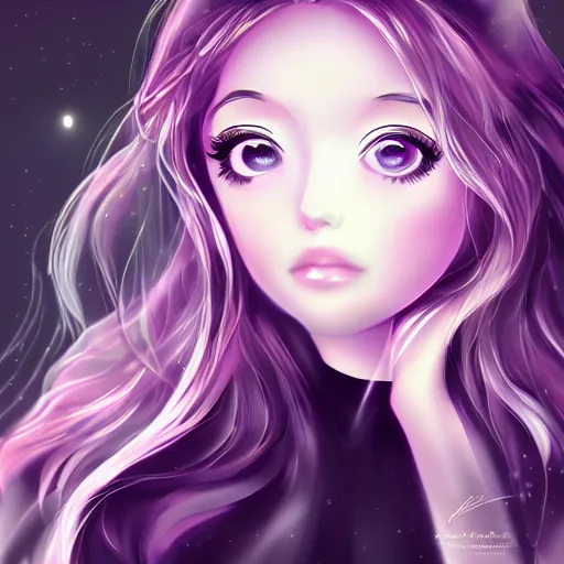 Image similar to portrait of a cute beautiful evanescence, anime digital art, sensual lighting