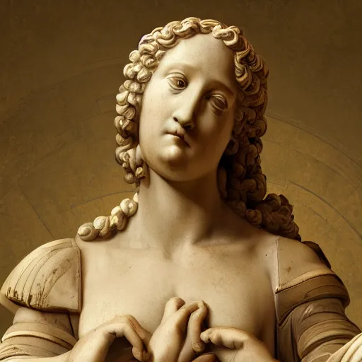Image similar to a renaissance statue on a neon ring background, ray tracing, 3 d render, 8 k resolution, shar focus, hyper detailed, hyper realistic