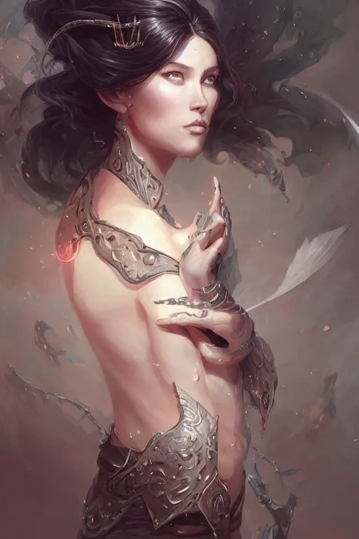 Prompt: full body portrait of an girl, D&D, fantasy, intricate, elegant, highly detailed, digital painting, artstation, concept art, smooth, sharp focus, illustration, art by artgerm and greg rutkowski and peter mohrbacher