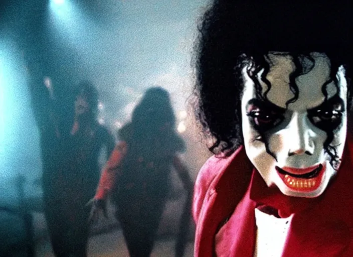 Prompt: thriller in Scream Michael jackson music video