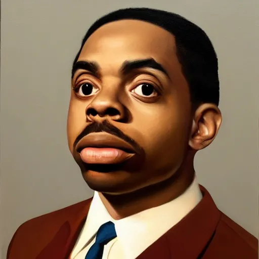 Prompt: Official Portrait of the United States President Earl Sweatshirt, 1962. Oil on Canvas Painting by Bo Bartlett. National Archives, trending on artstation