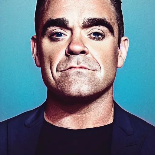 Prompt: robbie williams portrait