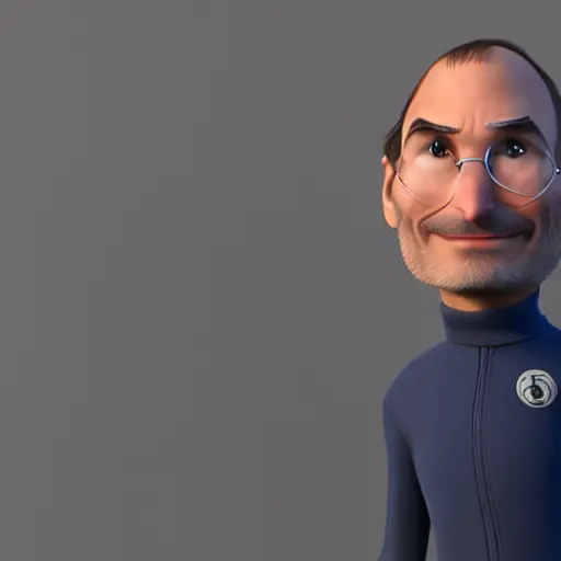 Image similar to steve jobs as a pixar disney character from up 2 0 0 9 unreal engine octane render 3 d render photorealistic