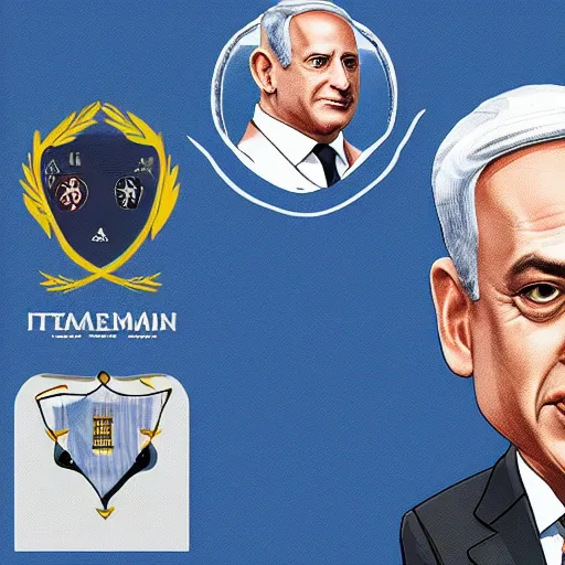 Prompt: Benjamin Netanyahu as a FIFA player, caricature, detailed