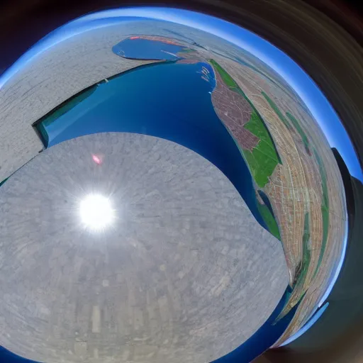 Prompt: the Chicago bean but the size of a planet, the Chicago bean is hovering over planet earth, 8k boka-n 9