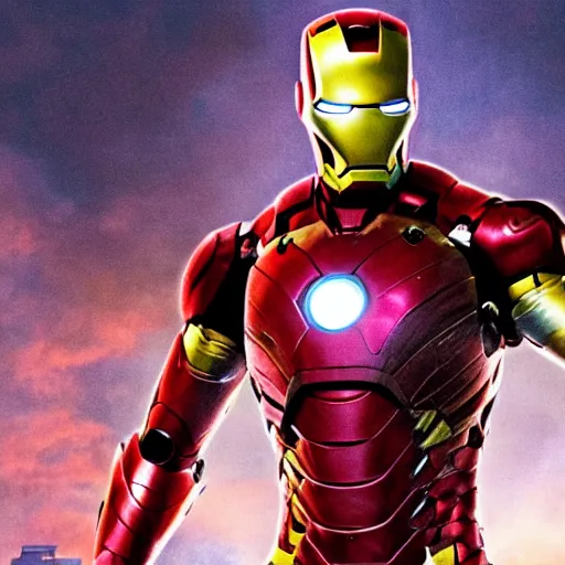 Image similar to film still of Samuel L Jackson as Iron Man, in new Avengers film