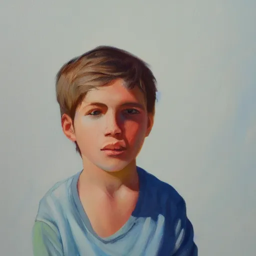 Prompt: A painting of a boy, 4k detail