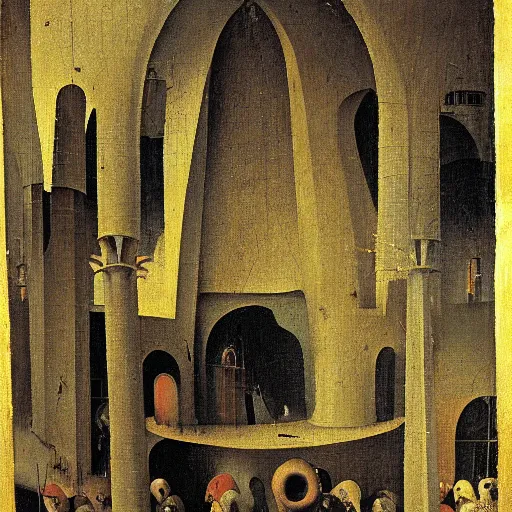 Image similar to black mosque by hieronymus bosch