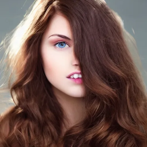 Image similar to a very beautiful young woman with brown hair