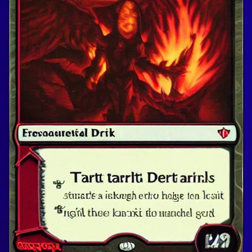 Prompt: tarrot card of an evil dark demon