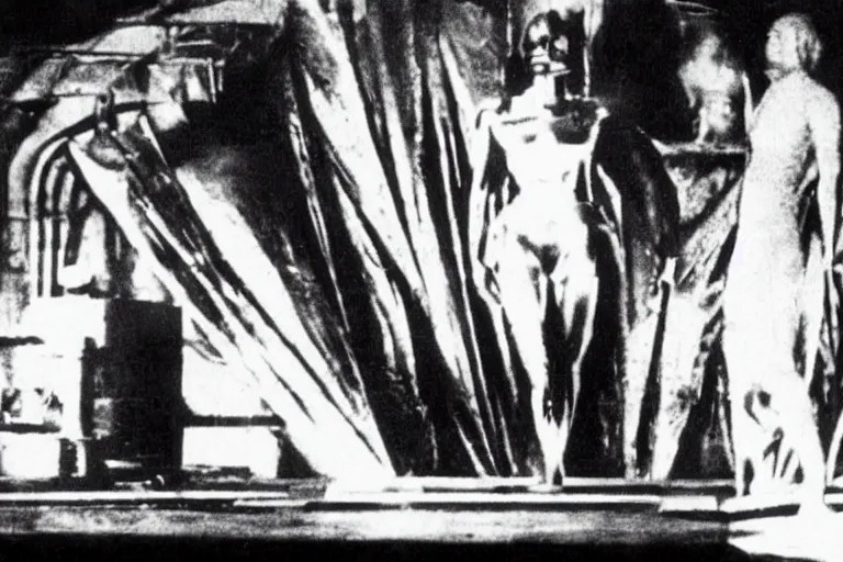 Image similar to movie still from metropolis, 1 9 2 7