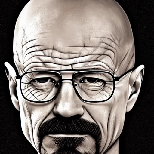 Prompt: walter white portrait, highly detailed art