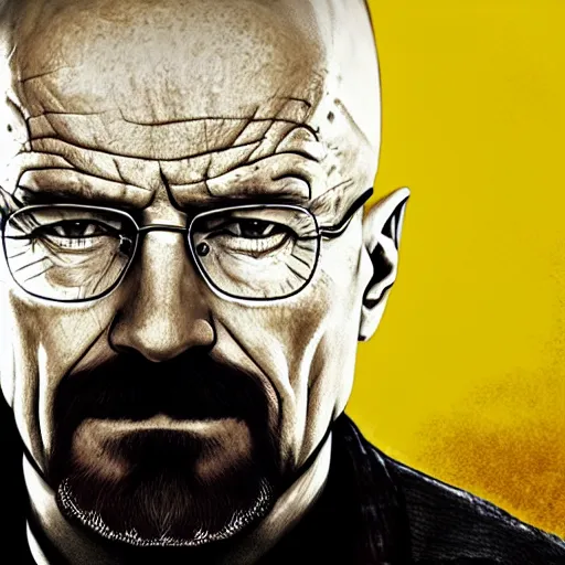 Image similar to Walter White on the cover of a PS4 game