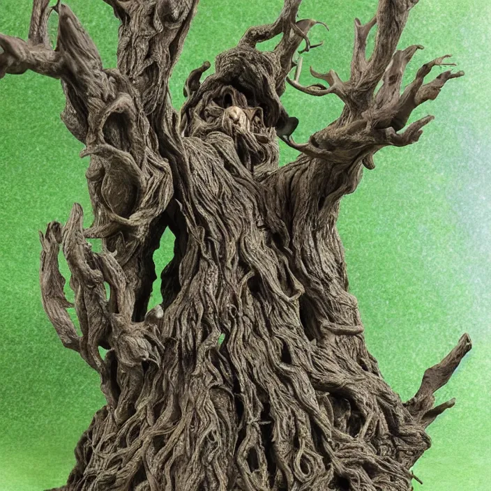 Prompt: a detailed figure of an ent from lord of the rings, tree, first 4 figures, detailed product photo
