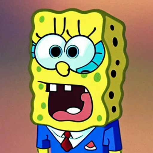 Image similar to ultrarealistic spongebob with fine skin details, pores, and vellus hairs