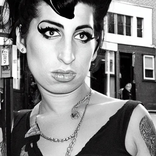 Image similar to amy winehouse outside ” club - 2 7 ”