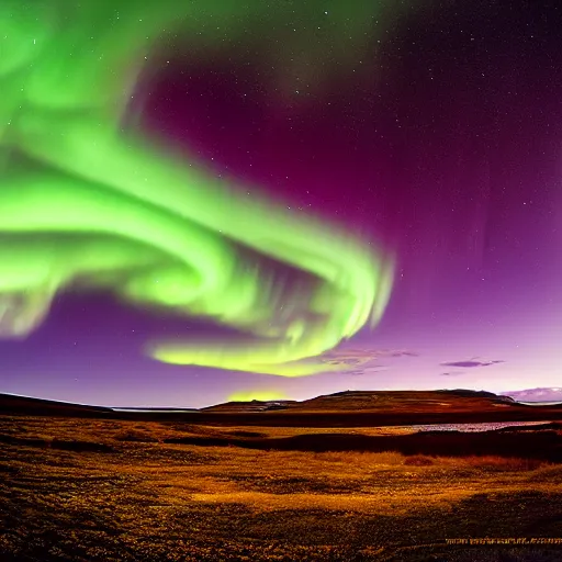 Prompt: iceland astrophotography, beautiful night sky, aurora borealis, award winning photograph, national geographic, victo ngai
