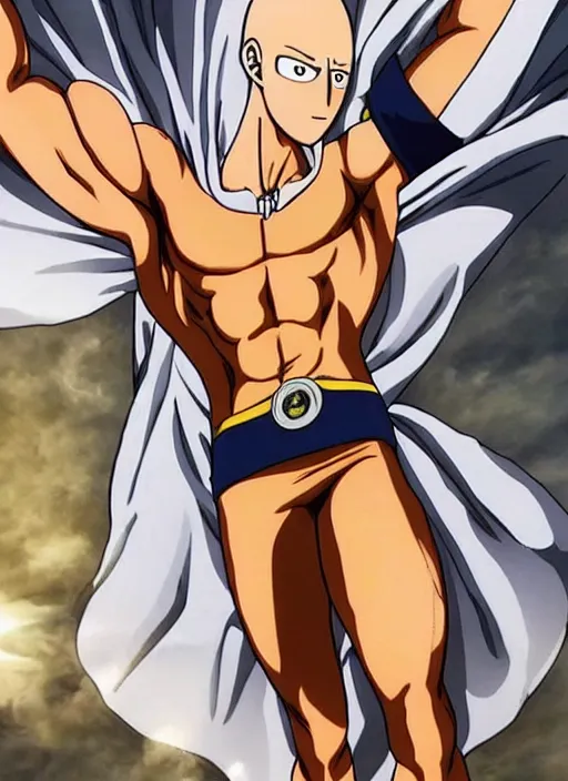 ripped shirtless saitama one punch man instagram, Stable Diffusion