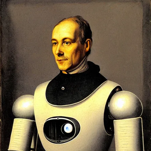 Image similar to portrait of leonard euler as a robot