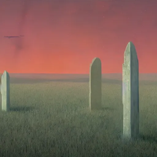 Image similar to a large field of tombstones with ufos invading on the horizon, beksinski, wayne barlowe, very coherent symmetrical artwork, cinematic, hyper realism, high detail, octane render, 8 k