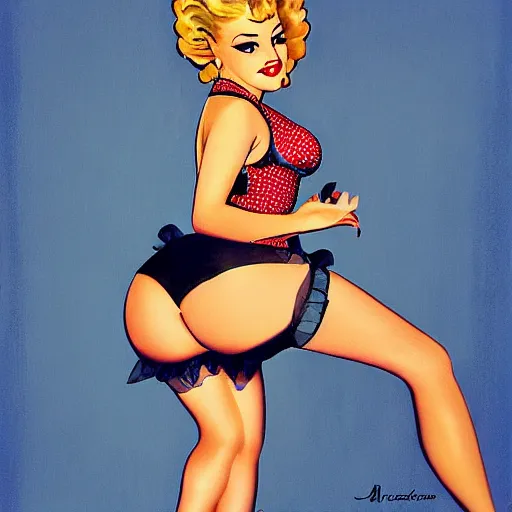 Prompt: y 2 k pinup girl