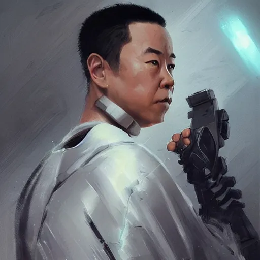 Prompt: “ portrait of jet li by greg rutkowski, young, attractive, highly detailed portrait, scifi, digital painting, artstation, concept art, smooth, sharp foccus ilustration, artstation hq ”