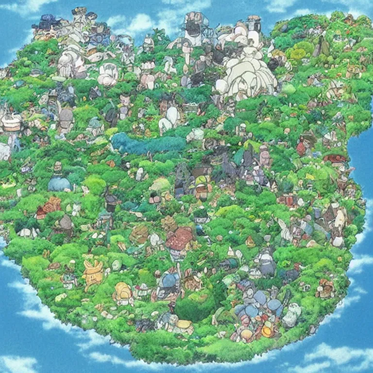 Prompt: the earth of Studio Ghibli