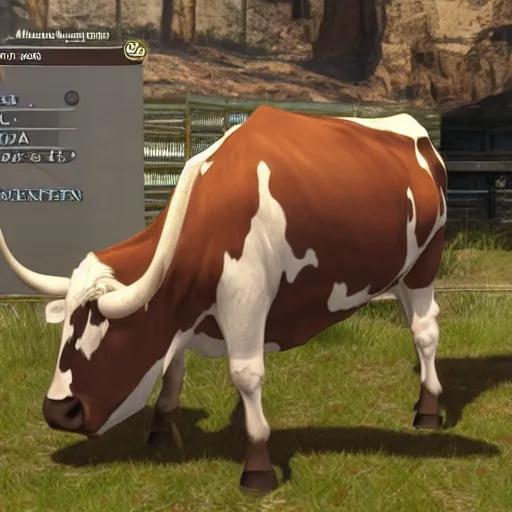 Image similar to a cow, as a character in tekken