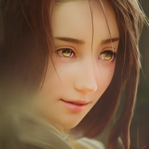 Prompt: beautiful aerith gainsborough, face centered portrait, confident, fog, rain, volumetric lighting, beautiful, golden hour, sharp focus, ultra detailed, cgsociety by leesha hannigan, ross tran, thierry doizon, kai carpenter, ignacio fernandez rios _ c 9. 5