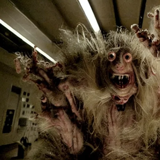 Image similar to b - grade horror film budget production a very strange creature made of cronenberg