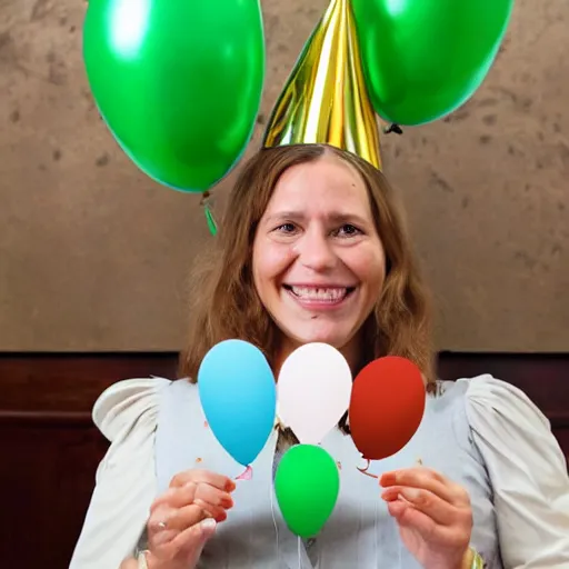 Image similar to photo of a french avocat with birthday balloons