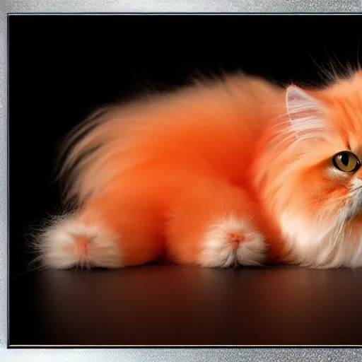 Image similar to persian cat, light orange, photo, award winning