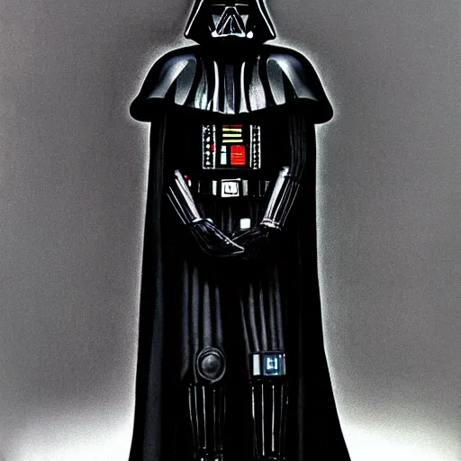 Image similar to h. r. giger designs his version of darth vader