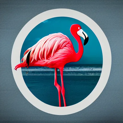 Prompt: the flamingo cafe, internetcore plunderphonic collage experimental album cover, meme trending on artstation