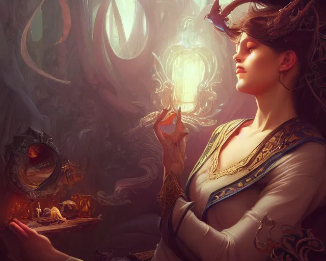 Image similar to photography of fa © lix labisse, deep focus, d & d, fantasy, intricate, elegant, highly detailed, digital painting, artstation, concept art, matte, sharp focus, illustration, hearthstone, art by artgerm and greg rutkowski and alphonse mucha