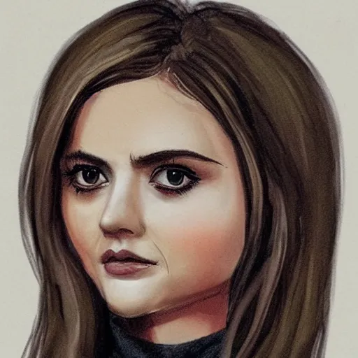 Image similar to a humanoid fox with a face inspired by jenna coleman, realistic illustration