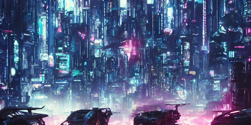 Prompt: cyberpunk city, cyberpunk car lamborgini counatch, blade runner style, visual byoperator roger deakins, by neill blomkamp, elysium and altered carbon style, extreamly detailed, by ghost in the shell, by mamoru oshii