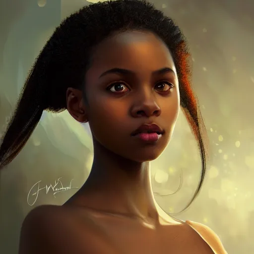 Image similar to a photorealistic hyperrealistic, bright brown eyes, light skinned african young girl, ponytail hair, flawless face, beautiful lips, cute face, gorgeous white veil, by wlop, artgerm, greg rutwoski, alphonse mucha, beautiful dynamic dramatic low - light moody lighting, cinematic atmosphere, artstation, concept design art, octane render, 8 k