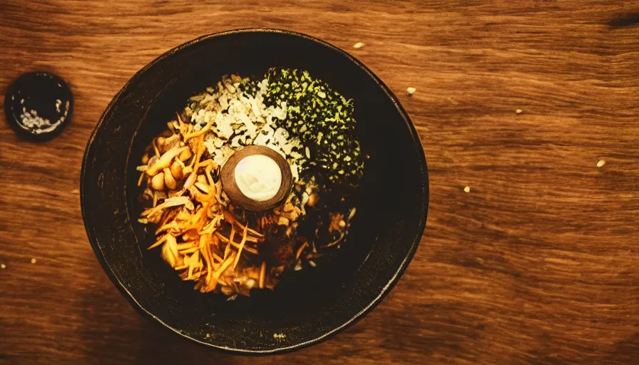 Image similar to budha bowl, food photography, cinematic, instagram