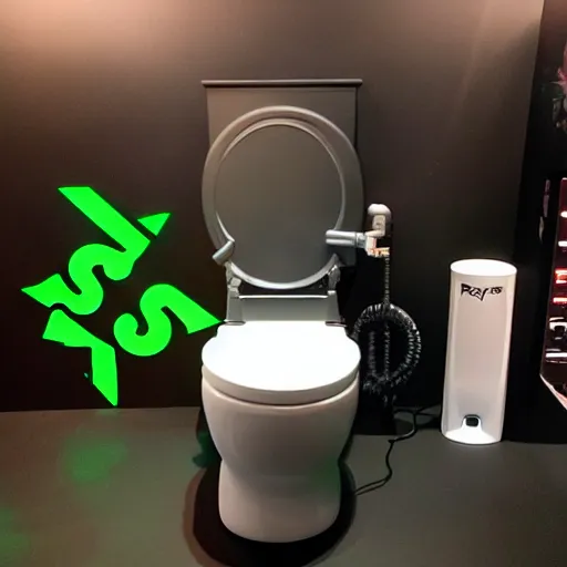 Image similar to razer gaming toilet