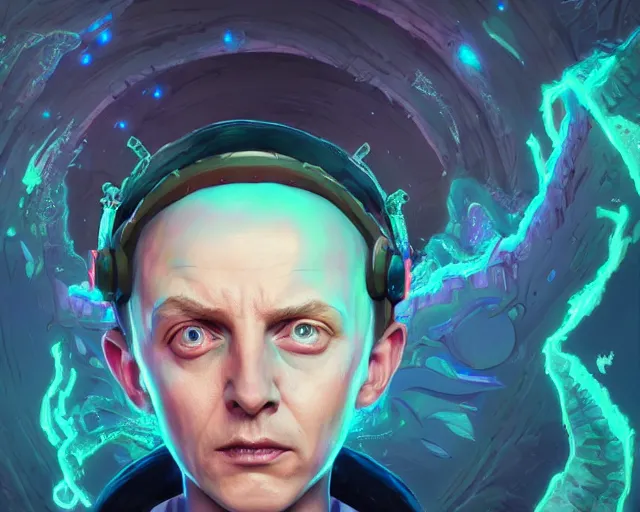 Prompt: fantasy portrait of morty from rick & morty, intricate abstract. intricate artwork, by greg rutkowski, wlop, beeple, dan mumford. concept art, octane render, trending on artstation, greg rutkowski very coherent symmetrical artwork. cinematic, key art, hyper realism, high detail, octane render, 8 k, iridescent accents