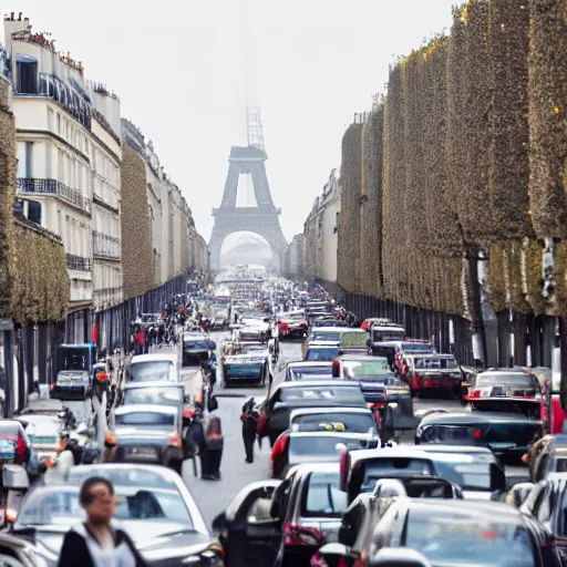 Image similar to a busy street on paris