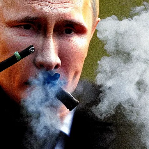 Image similar to putin smoking a vape